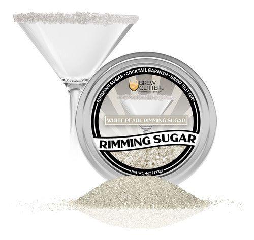 Bakell White Pearl Rimming Sugar for Drinks and Cocktails - 4 oz 0