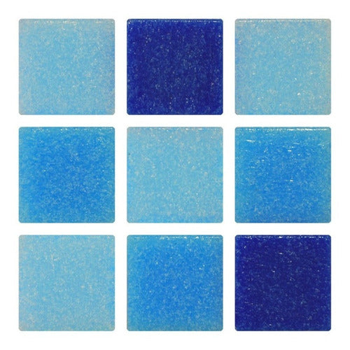 Vulcano Venecita Pileta Mix Azul - 2x2 Cm - Price Per Box 0