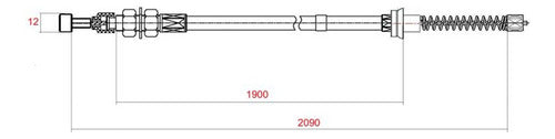 Cable Freno Derecho Autoelevador Hangcha Serie R 1800kg 1