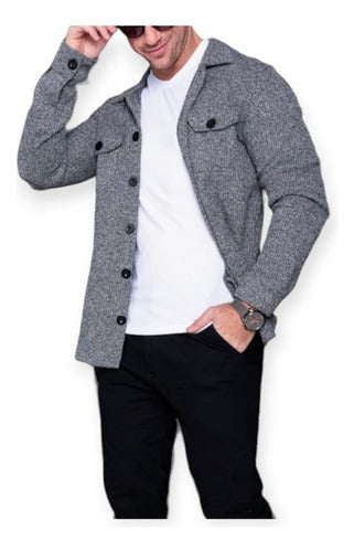 Divinas Reylav Waffle Style Shirt Jacket for Men in Various Colors 1