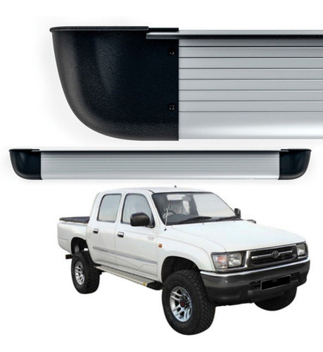 Estribo Lateral De Aluminio Toyota Hilux Dupla 2002 0