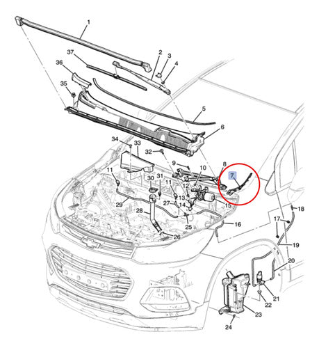 Moldura Rejilla Torpedo Der Tracker 100% Chevrolet Original 2