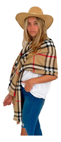 Customs BA Rustic Nordic Blanket Scarves Cozy Ponchos Warmth 10