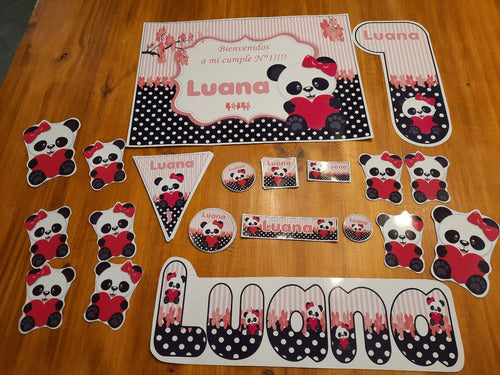 Panda Bear Birthday and Candy Bar Kit 6