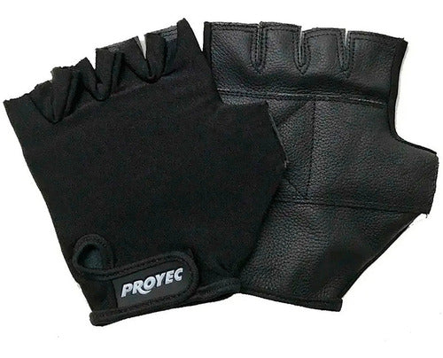 Proyec Fitness Gym Gloves Leather Lycra 2