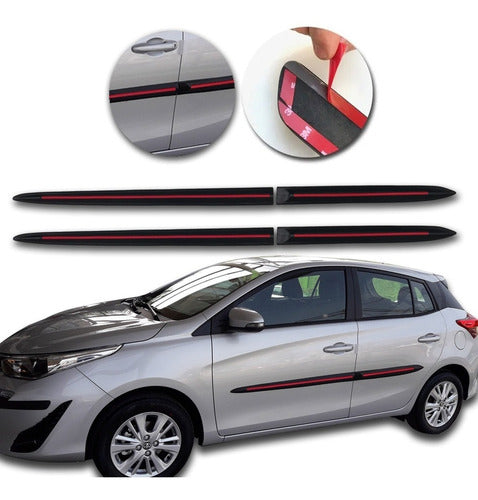 Kenny Kit Accessories Baguetas With Red Trim for Yaris 2023 0