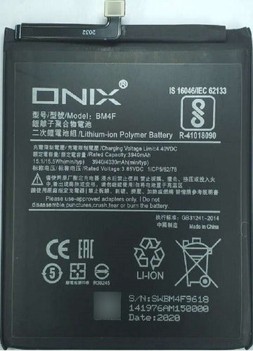 Bateria Compatible Onix Bm4f Para Xiaomi Mi 9 Lite 0