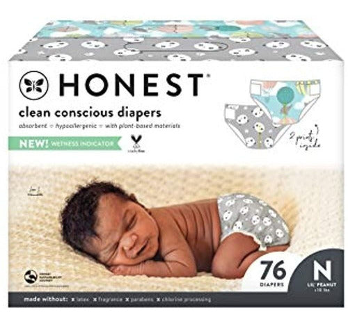 Honesto La Compañía Clean Conscious Club Box Diapers, Above It All + Pandas 0