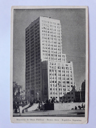 Antigua Postal Del Ministerio De Obras Públicas Buenos Aires 0