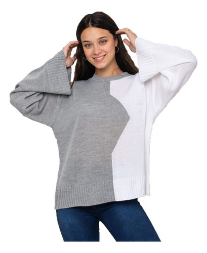 Women's Oversized Wool Sweater Pullover in Two Colors 0