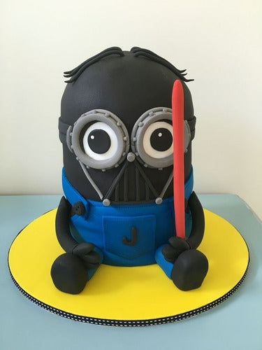 Delicias Lourdes Torta Minions Superheroes 1