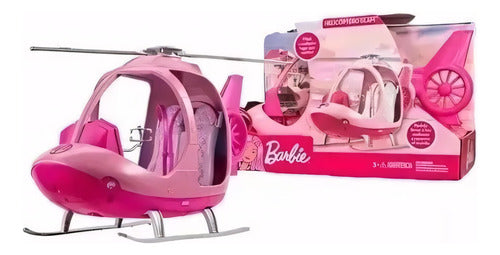 Miniplay Helicoptero Barbie Glam Original Para Muñecas Mattel 0