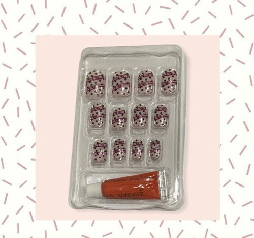 City Girls Printed Fake Nails Set X3 for Girls with Glue 2