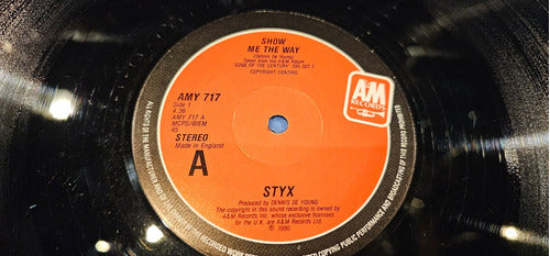 Styx Show Me The Way Vinilo Maxi Uk 1990 Gran Tema Clasico 1