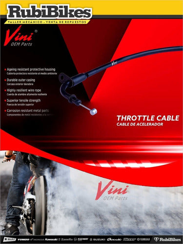 Vini Cable Acelerador Con Bomba De Pique Con Rosca Cg125 1