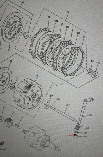 Reten Eje Cambio Original Yamaha Ybr125/dt125/blaster-200 2