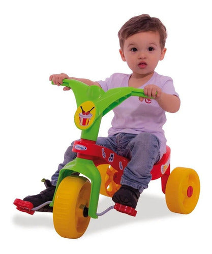 Triciclo Infantil Pop Music Vermelho E Verde Xalingo Totoka 0