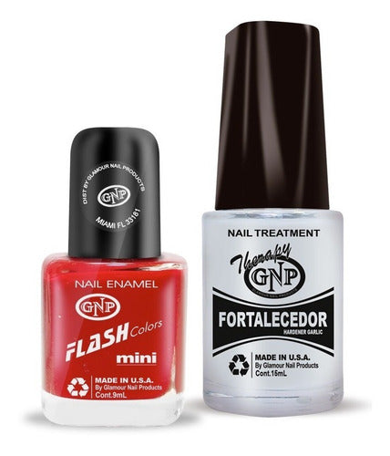 GNP Garlic Nail Strengthener and Gloss 9ml No.15 Red with Shine 0