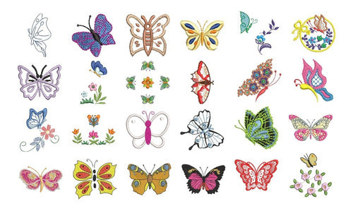 148 Embroidery Machine Matrices for Butterflies/Facemasks (10x10) 4