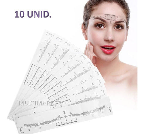 Pack of 10 Eyebrow Stencil Molds for Microblading Delineation 0