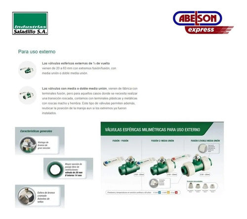 Hidro 3 Spherical Exterior Valve 32 Mm H3 (20232) Fusion Green 1