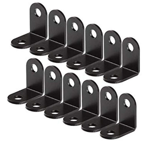 VintageBee 24 Pieces Black Corner Brackets, 1.02 x 1.02 2