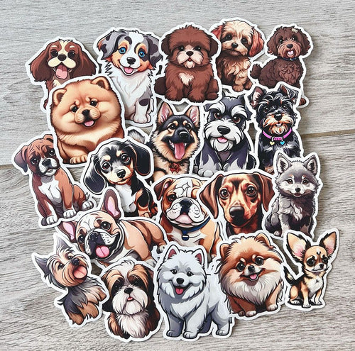 Stickers Calcos Vinilo Premium Uv Termo Perritos Perros 2 1