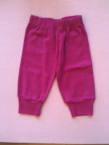 Fuchsia Baby Jogging Pants with Pocket Print 0