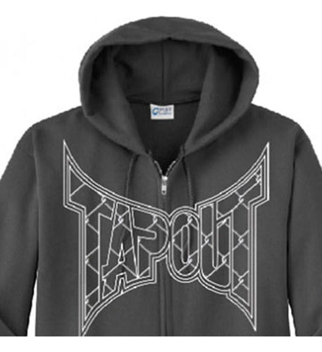 TapouT Caged Zipup Hoodie Gray - Size XXL 1