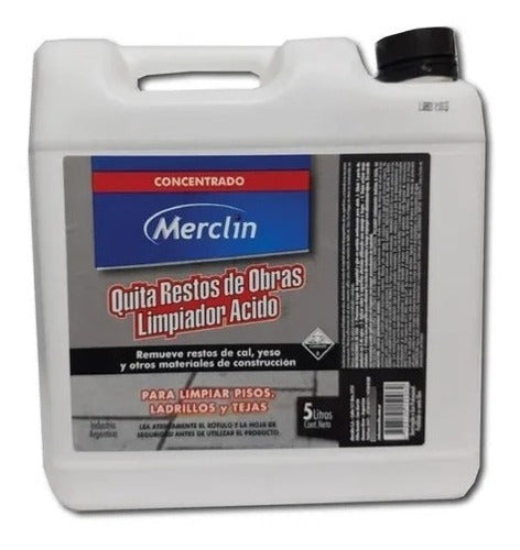 Merclin Potente Limpiador Quita Restos De Obras Gel 5 Litros 0