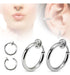 Lula Accesorios 3 Pressure Fit Hoop Earrings For Lip Ear Non-Piercing 0