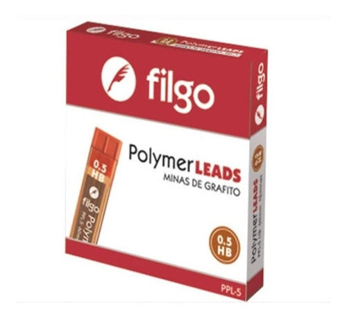 Filgo Graphite Leads for Mechanical Pencils 0.5mm x 12 Tubes 0