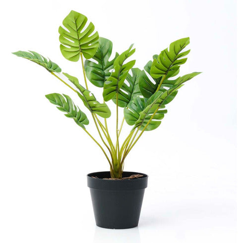 China Planta Artificial Monstera Decoracion Interior 45cm Maceta 0