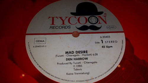 Den Harrow Mad Desire Vinilo Maxi Naranja Transparente 1985 1