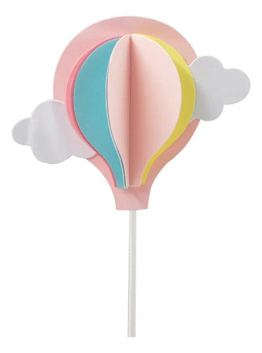 Party Art.fiesta Balloon with Cloud Birthday Cake Decoration 0