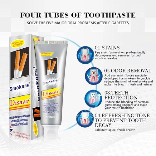 Disaar Toothpaste Eliminates Cigarette Stains x10 Units 1