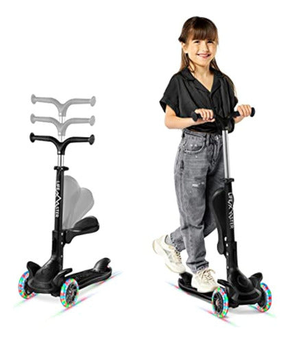 Lifemaster Kids Scooter with Folding Seat and LED Lights 0