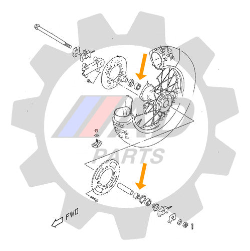 Rolamentos Roda Traseira Shineray X2 1