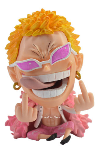 Figura Muñeco Gashapone De One Piece Cabezona Doflamingo 0