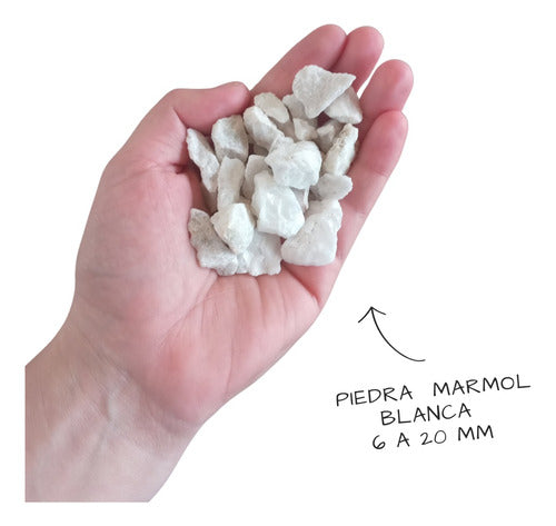 Nuevo Vivero Hanasono Piedra Marmol Blanca - Pack of 5 Bags of 25 Kg 1