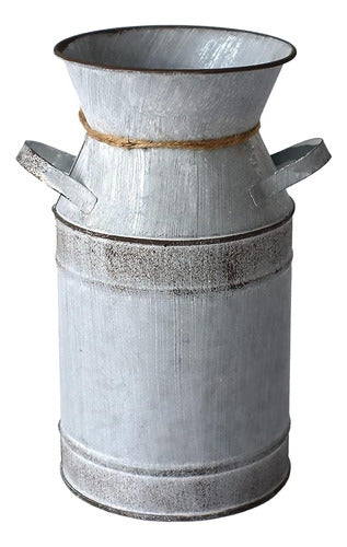 Fauevav Galvanized Milk Can Antique Retro Metal Vase 1