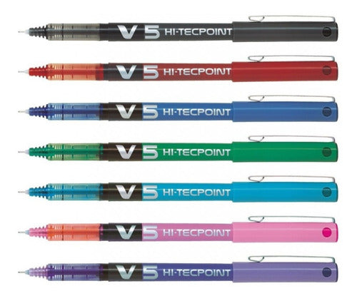 Pilot Roller Hi Tecpoint V5 X 7 Units Japan 0