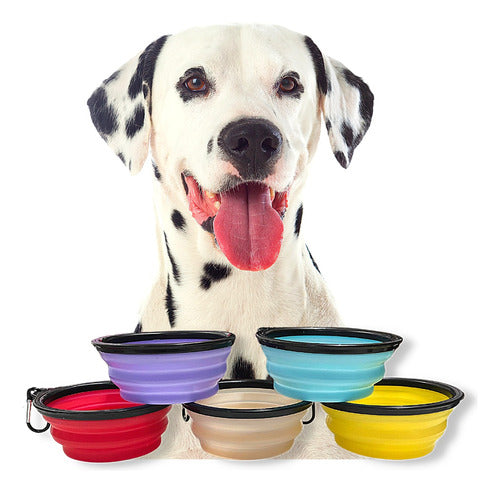 Portable Foldable Silicone Pet Feeder Waterer for Dogs 13cm 5