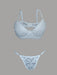 3 Sets of Soft Cup Lace Lingerie with Adjustable Thong 5