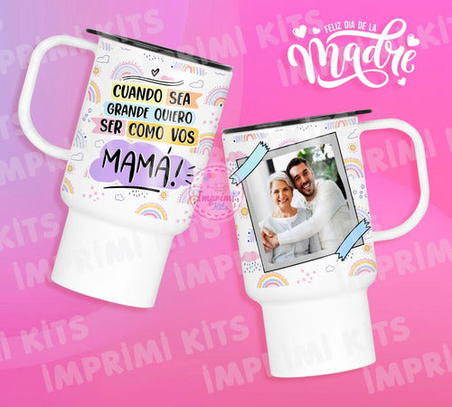 Sublimation Templates Mother's Day Thermal Mugs Photo Frame #4 5