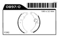 Bendix Brake Shoe Set with Bands for Citroen BX 1.4, 1.8 1