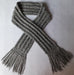 Generic Handmade Wide Scarf with Natural and Black Fringes 6