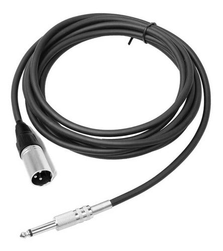 Master Show Cable Adaptador Xlr Canon Macho A Plug 6,5mm Mono 1 Mt 0