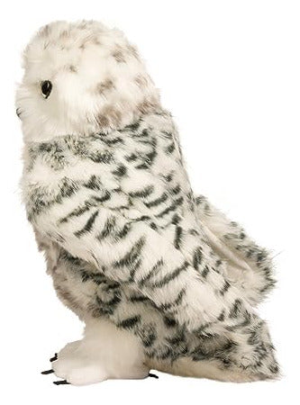 Bicho De Pelúcia Douglas Shimmer Snowy Owl Com Cabeça Articu 7