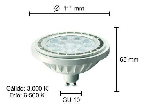 Macroled Led Lamp Ar111 Gu10 15W 220V Dimmable 2